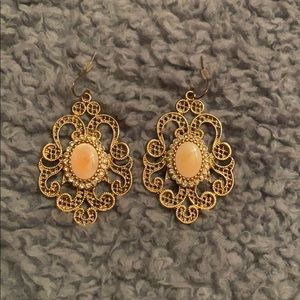 Gold chandelier earrings